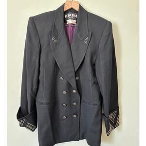 Vintage Criscione Wool Blend Studded Blazer Medium 80s 90s